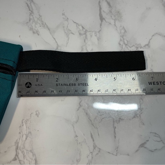 2 Zippered Extra Long Pouches, Maroon and Teal - Picture 4 of 6